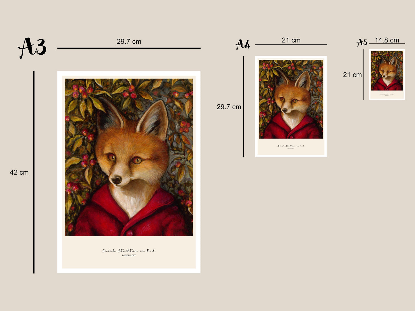 Sarah Stockton in Red Art Poster